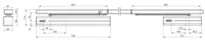 Technische Zeichnung G-CO-CM Gleitschiene für DC700 Close-Motion Türschließer DC700G-CO-CM