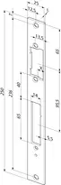 Technical drawing Flat Strike Plate no. 81A sbl81A