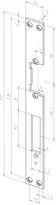 Technical drawing Flat strike plate -------00240-01