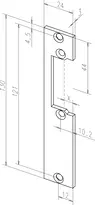 Technische Zeichnung Kurzes Flachschließblech Nr. 098 sbl098