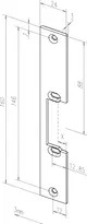 Technische Zeichnung Kurzes Flachschließblech Nr. 099 sbl099