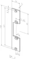Technische Zeichnung Kurzes Flachschließblech Nr. 153 sbl153