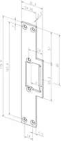Technische Zeichnung Kurzes Flachschließblech Nr. 169 sbl169