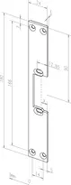 Technische Zeichnung Kurzes Flachschließblech Nr. 457 sbl457