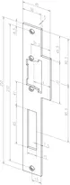 Technical drawing Flat strike plate no. 523 sbl523