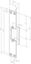 Technische Zeichnung Flachschließblech Nr. 524 sbl524