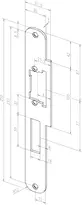 Technische Zeichnung Flachschließblech Nr. 529 sbl529