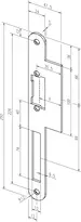 Technische Zeichnung Flachschließblech Nr. 52A sbl52A
