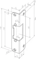 Technische Zeichnung Kurzes Winkelschließblech Nr. 603 sbl603