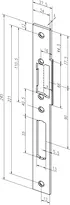 Technische Zeichnung Flachschließblech Nr. 95A sbl95A