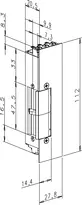 Technical drawing Electric strike 1801--------###