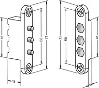 Technical drawing Current transmitter 3-pin model 10306 10306--------00