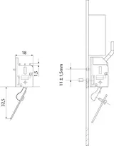 Technische Zeichnung Riegelschaltkontakt Model 10308 10308--------10
