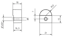Technical drawing Mounting set model 10313-24 10313-24-----00