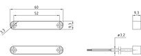 Technische Zeichnung Einlassreedkontakt Model 10360-6 10360-6------10