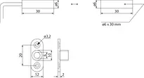 Hauptbild 2 Rundreedkontakt mit Flansch Modell 10370-6 10370-6------10