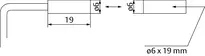 Technical drawing Round reed contact model 10375-6 10375-6------10