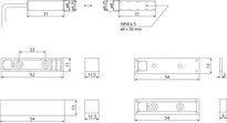 Technische Zeichnung Reedkontakt Set 10380U-6 10380U-6-----10