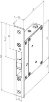 Technische Zeichnung Elektro-Türöffner 110----11840###