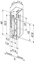 Technical drawing Electric strike 118.13B-----###