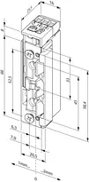 Technical drawing Electric strike 118.64------###