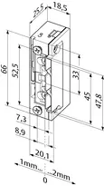 Technical drawing Electric strike 118.400-----###
