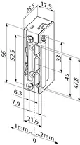 Technical drawing Electric strike 118E13B-----###