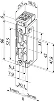 Technical drawing Electric strike 118E.63-----###