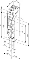 Technical drawing Electric strike 118E.64-----A71