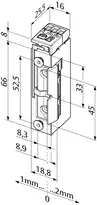 Technical drawing Electric strike 138FRR------###