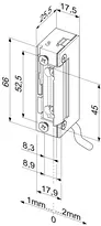 Technical drawing Electric strike 118W--------###