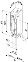 Technical drawing Electric strike 148W.13-----###