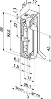 Technical drawing Electric strike 138W.20-----###