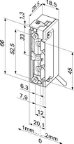 Technical drawing Electric strike 118W.23-----###