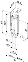 Technical drawing Electric strike 118WE-------###