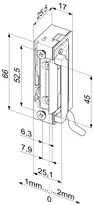 Technical drawing Electric strike 148WE10-----###