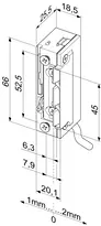 Technical drawing Electric strike 148WE13-----###