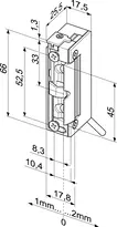 Technical drawing Electric strike 118WR-------###