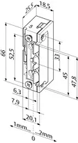 Technical drawing Electric strike 128.53------###