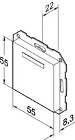 Technische Zeichnung Alarmsignal akustisch und optisch 1385EB1-1--1800