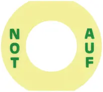 Kunststoffschild NOT-AUF Modell 2.1504-001