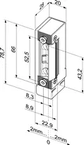 Technische Zeichnung Fluchttüröffner 332.80------###