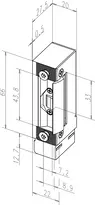 Technische Zeichnung Fluchttüröffner 332.80F-----###