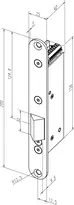 Technische Zeichnung Elektro-Türöffner 351U80------###