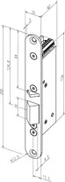 Technische Zeichnung Elektro-Türöffner 351U80-58135###