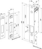 Technische Zeichnung Fluchttürverriegelung 352M.85-----Q91