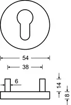 Technische Zeichnung Zubehör im Code Handle® Design 492----1-----00