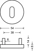 Technische Zeichnung Zubehör im Code Handle® Design 492----2-----00