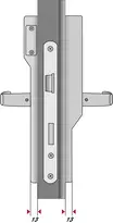 Technische Zeichnung 2 Türcodebeschlag Modell 49510 / 49511 495108----95B86
