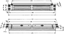 Technische Zeichnung Kompakt-Flächenhaftmagnet 827 827-------44F90